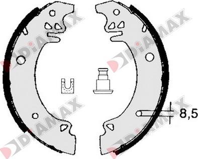 Diamax N01040 - Set saboti frana aaoparts.ro