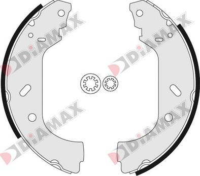 Diamax N01034 - Set saboti frana aaoparts.ro