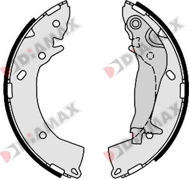 Diamax N01108 - Set saboti frana aaoparts.ro