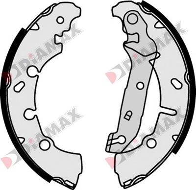 Diamax N01107 - Set saboti frana aaoparts.ro