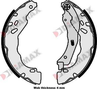 Diamax N01172 - Set saboti frana aaoparts.ro