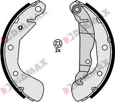 Diamax N01312 - Set saboti frana aaoparts.ro