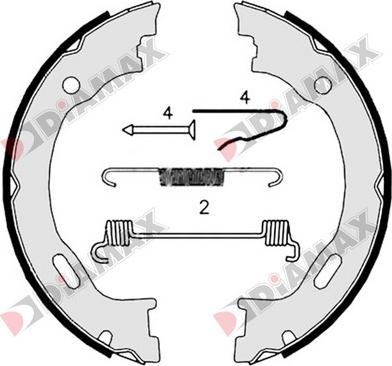 Diamax N01332 - Set saboti frana, frana de mana aaoparts.ro