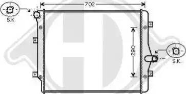 Diederichs 8221408 - Radiator, racire motor aaoparts.ro
