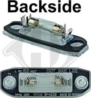 Diederichs 7614094 - Iluminare numar de circulatie aaoparts.ro