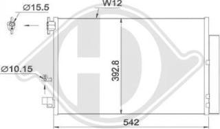 Diederichs DCC1618 - Condensator, climatizare aaoparts.ro