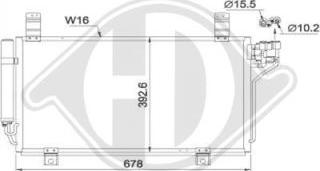 Diederichs DCC1680 - Condensator, climatizare aaoparts.ro