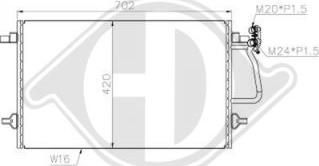 Diederichs DCC1026 - Condensator, climatizare aaoparts.ro