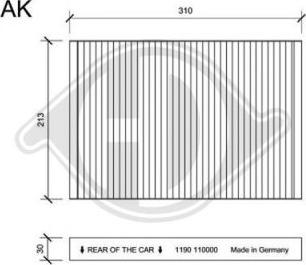 Diederichs DCI1190 - Filtru, aer habitaclu aaoparts.ro