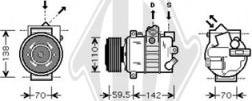 Diederichs DCK1034 - Compresor, climatizare aaoparts.ro