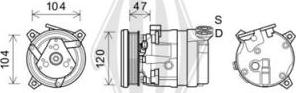 Diederichs DCK1158 - Compresor, climatizare aaoparts.ro