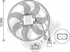 Diederichs DCL1230 - Ventilator, radiator aaoparts.ro