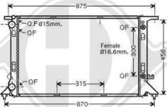 Diederichs DCM1492 - Radiator, racire motor aaoparts.ro