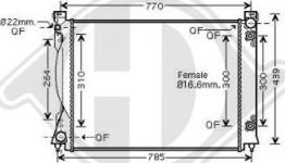 Diederichs DCM1482 - Radiator, racire motor aaoparts.ro