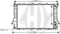 Diederichs DCM1438 - Radiator, racire motor aaoparts.ro
