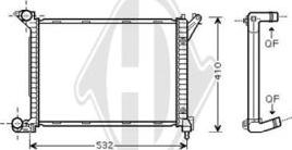 Diederichs DCM1561 - Radiator, racire motor aaoparts.ro