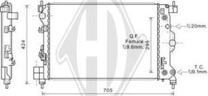 Diederichs DCM1641 - Radiator, racire motor aaoparts.ro
