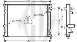 Diederichs DCM1635 - Radiator, racire motor aaoparts.ro
