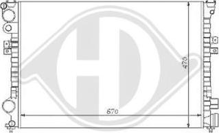 Diederichs DCM1675 - Radiator, racire motor aaoparts.ro