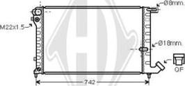 Diederichs DCM1708 - Radiator, racire motor aaoparts.ro