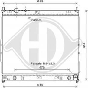Diederichs DCM3622 - Radiator, racire motor aaoparts.ro