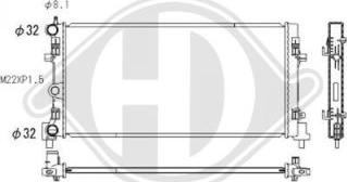 Diederichs DCM3011 - Radiator, racire motor aaoparts.ro