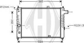 Diederichs DCM2560 - Radiator, racire motor aaoparts.ro