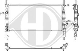 Diederichs DCM2092 - Radiator, racire motor aaoparts.ro