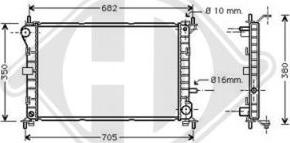 Diederichs DCM2064 - Radiator, racire motor aaoparts.ro