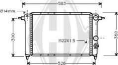 Diederichs DCM2842 - Radiator, racire motor aaoparts.ro
