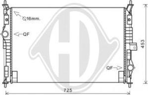 Diederichs DCM2823 - Radiator, racire motor aaoparts.ro