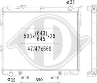 Diederichs DCM2264 - Radiator, racire motor aaoparts.ro
