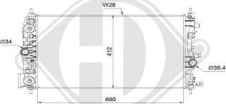 Diederichs DCM2704 - Radiator, racire motor aaoparts.ro