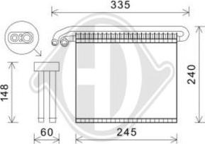 Diederichs DCV1054 - Evaporator,aer conditionat aaoparts.ro