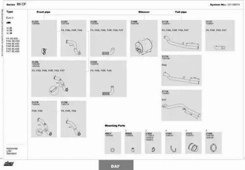 Dinex 121100074 - Sistem de esapament aaoparts.ro