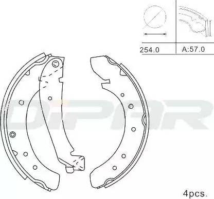Ditas DPB1006 - Set saboti frana aaoparts.ro
