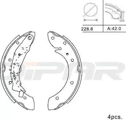 Ditas DPB1015 - Set saboti frana aaoparts.ro