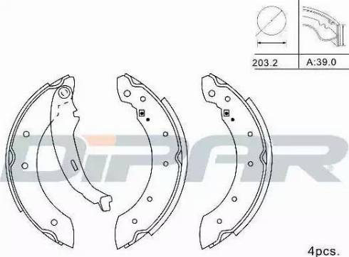 Ditas DPB1016 - Set saboti frana aaoparts.ro