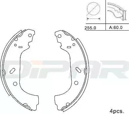 Ditas DPB1025 - Set saboti frana aaoparts.ro