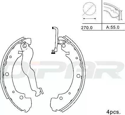 Ditas DPB1023 - Set saboti frana aaoparts.ro