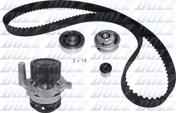 DOLZ KD108 - Set pompa apa + curea dintata aaoparts.ro
