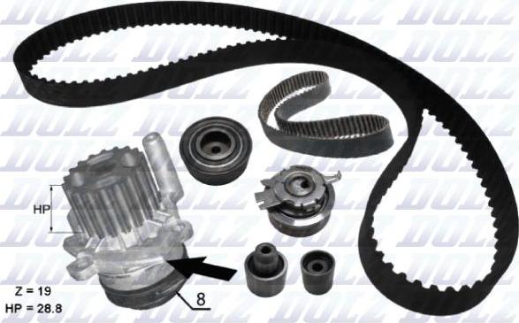 DOLZ KD248 - Set pompa apa + curea dintata aaoparts.ro