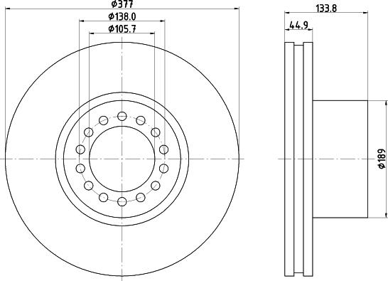 Febi Bilstein 21155 - Disc frana aaoparts.ro