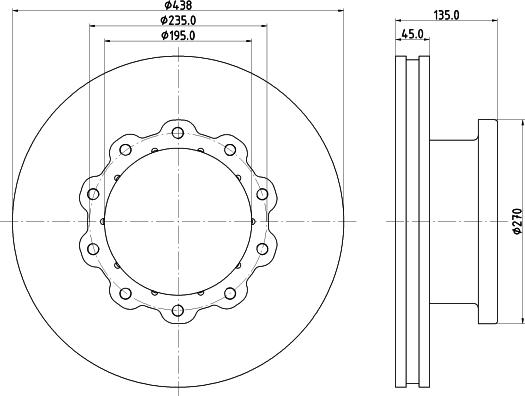 Comline ADC9133V - Disc frana aaoparts.ro