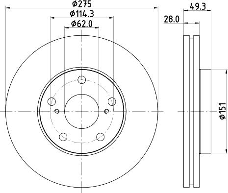 DON PCD14092 - Disc frana aaoparts.ro