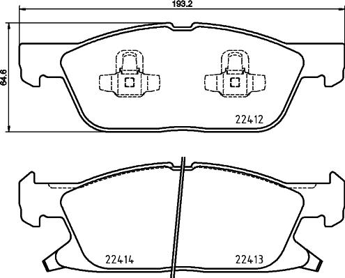 DON PCP1902 - Set placute frana,frana disc aaoparts.ro