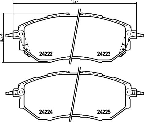 GMC 2422201 - Set placute frana,frana disc aaoparts.ro