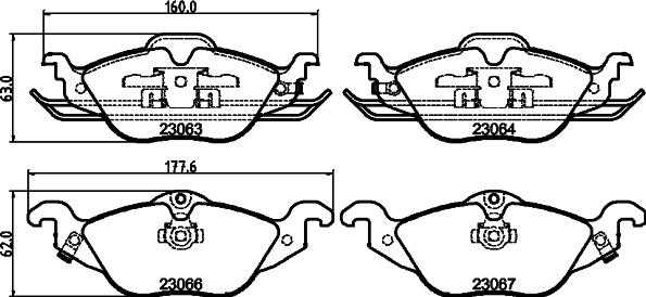 DON PCP1058 - Set placute frana,frana disc aaoparts.ro