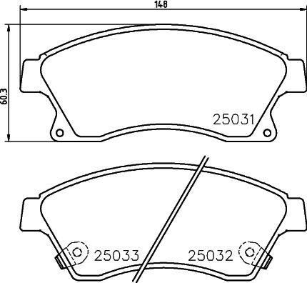 DON PCP1086 - Set placute frana,frana disc aaoparts.ro