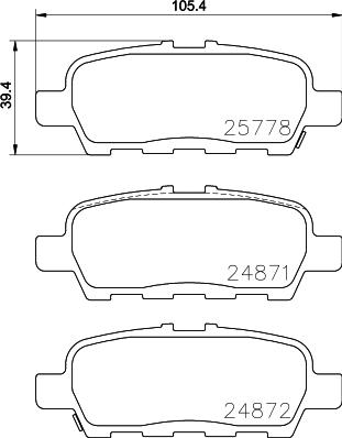 DON PCP1123 - Set placute frana,frana disc aaoparts.ro